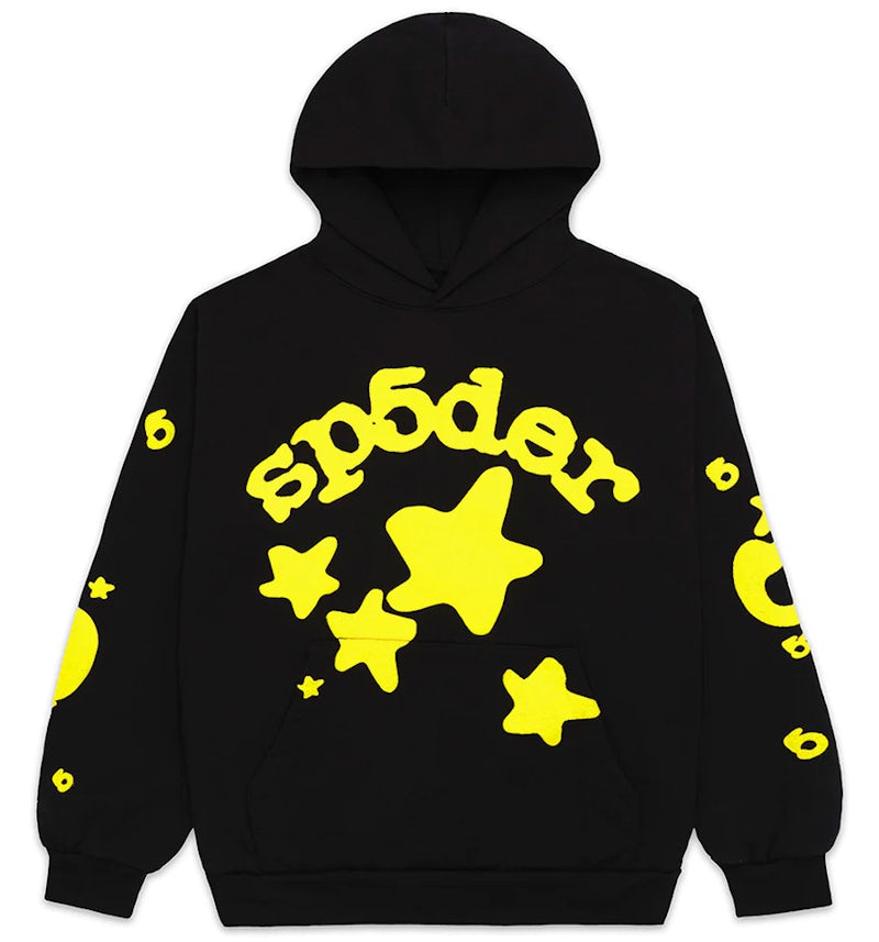 Sp5der Beluga Hoodie Onyx/Yellow