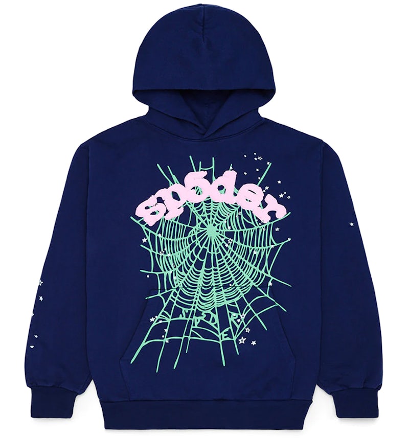 Sp5der OG Web Hoodie Navy