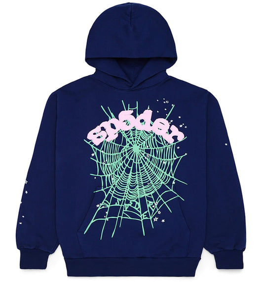 Sp5der OG Web Hoodie Navy